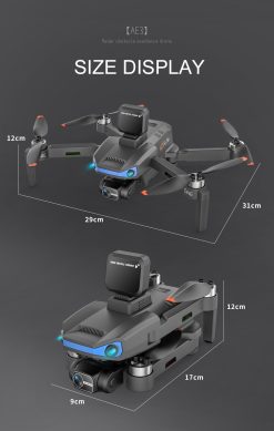 Дрон AE3 PRO MAX с GPS, 8К камера с гимбъл и сензор за избягване на препятствия - Image 3