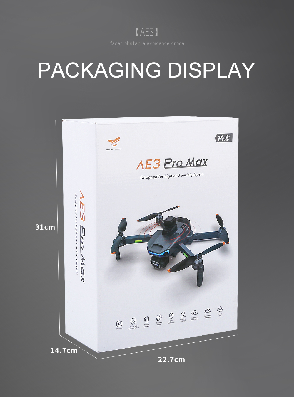 Дрон AE3 PRO MAX с GPS, 8К камера с гимбъл и сензор за избягване на препятствия - Image 5