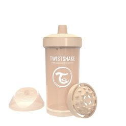 Детска чаша с шейкър Twistshake 360 мл 12+ месеца бежова