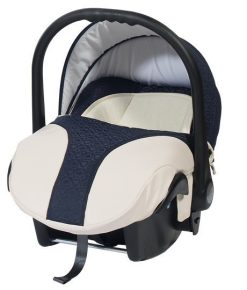 Кошче за бебета за кола Baby Merc Style морско синьо с кремаво