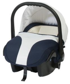 Кошче за бебета за кола Baby Merc Style тъмно синьо с бяло